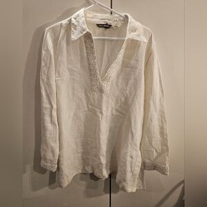 Tommy Bahama Womans Large White Tunic
